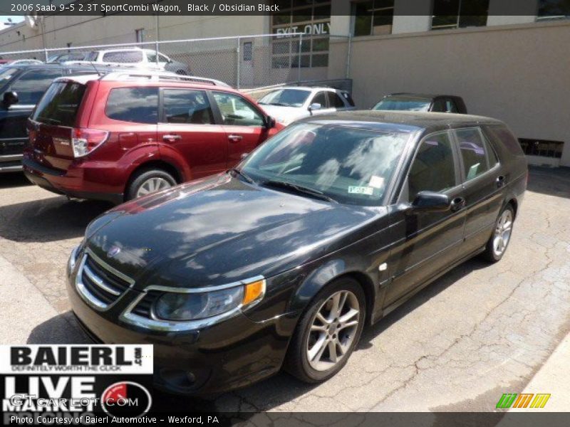 Black / Obsidian Black 2006 Saab 9-5 2.3T SportCombi Wagon