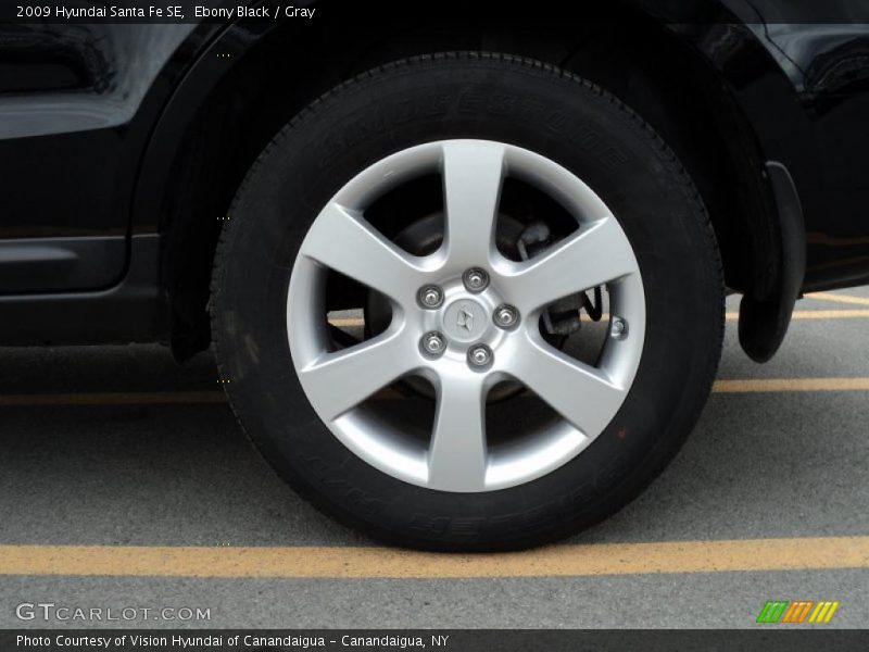 Ebony Black / Gray 2009 Hyundai Santa Fe SE