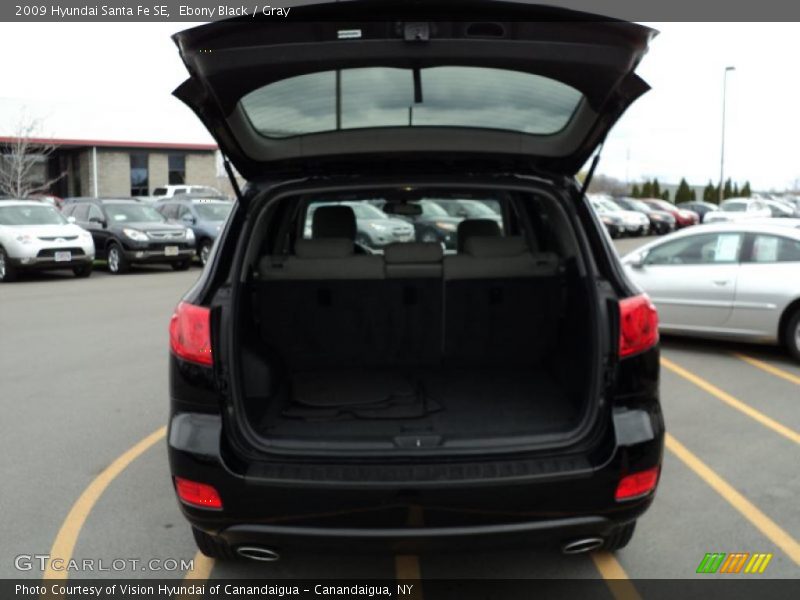 Ebony Black / Gray 2009 Hyundai Santa Fe SE
