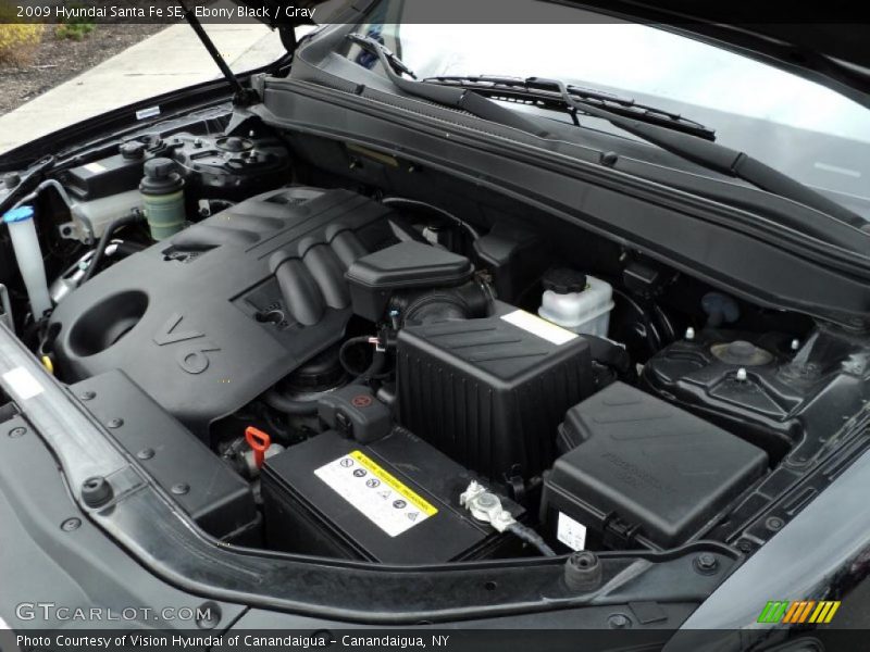 Ebony Black / Gray 2009 Hyundai Santa Fe SE