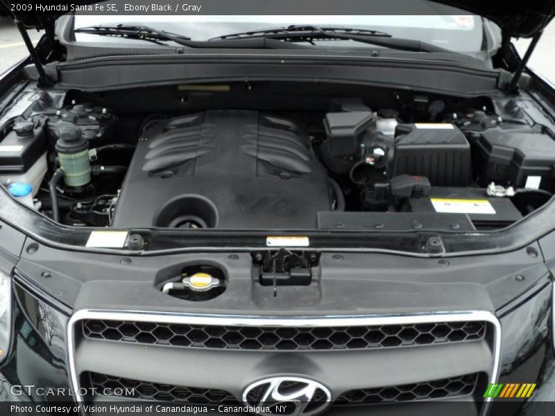 Ebony Black / Gray 2009 Hyundai Santa Fe SE