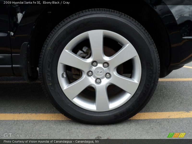 Ebony Black / Gray 2009 Hyundai Santa Fe SE