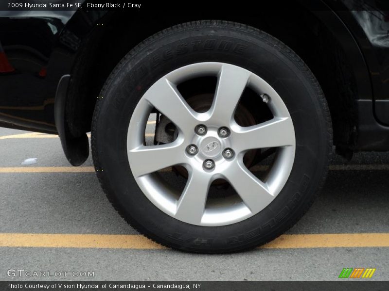 Ebony Black / Gray 2009 Hyundai Santa Fe SE