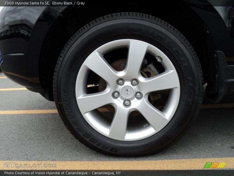 Ebony Black / Gray 2009 Hyundai Santa Fe SE