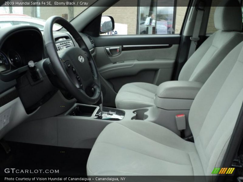 Ebony Black / Gray 2009 Hyundai Santa Fe SE
