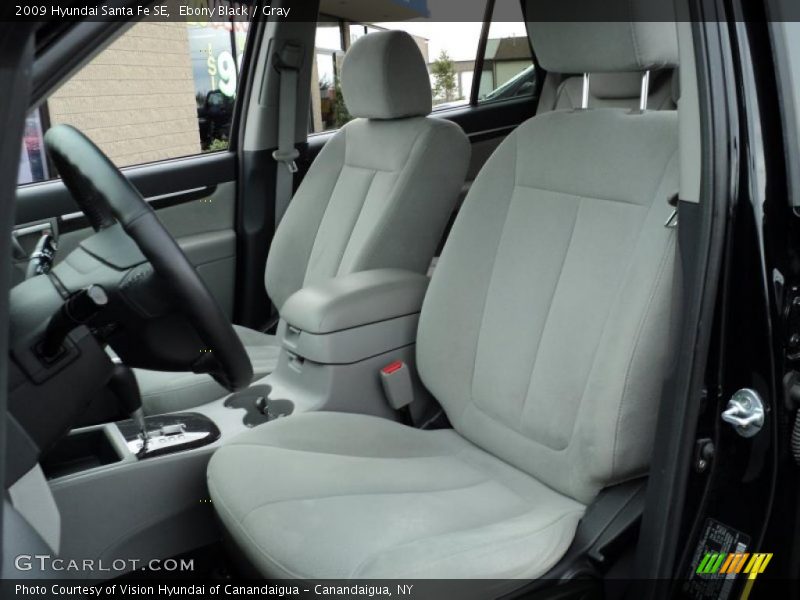 Ebony Black / Gray 2009 Hyundai Santa Fe SE