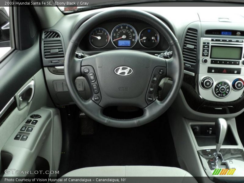 Ebony Black / Gray 2009 Hyundai Santa Fe SE