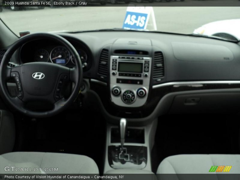 Ebony Black / Gray 2009 Hyundai Santa Fe SE