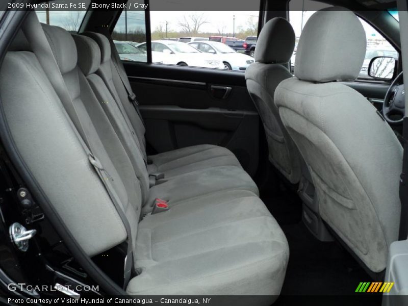 Ebony Black / Gray 2009 Hyundai Santa Fe SE