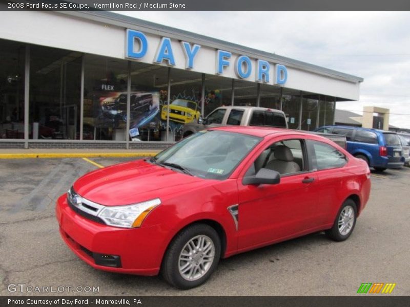 Vermillion Red / Medium Stone 2008 Ford Focus SE Coupe