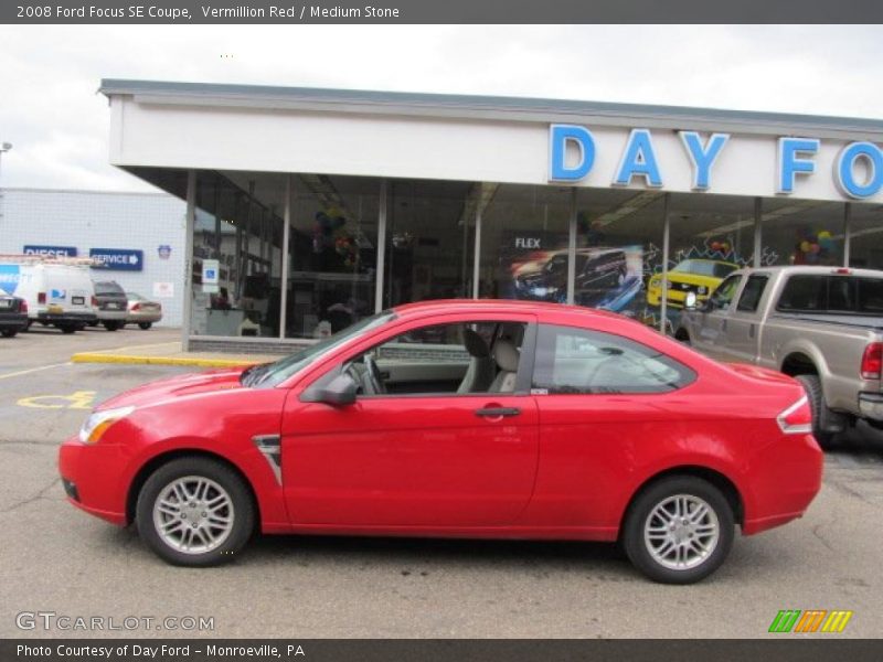 Vermillion Red / Medium Stone 2008 Ford Focus SE Coupe