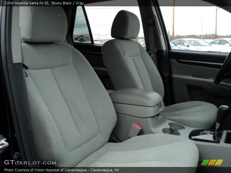 Ebony Black / Gray 2009 Hyundai Santa Fe SE