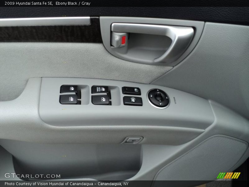Ebony Black / Gray 2009 Hyundai Santa Fe SE