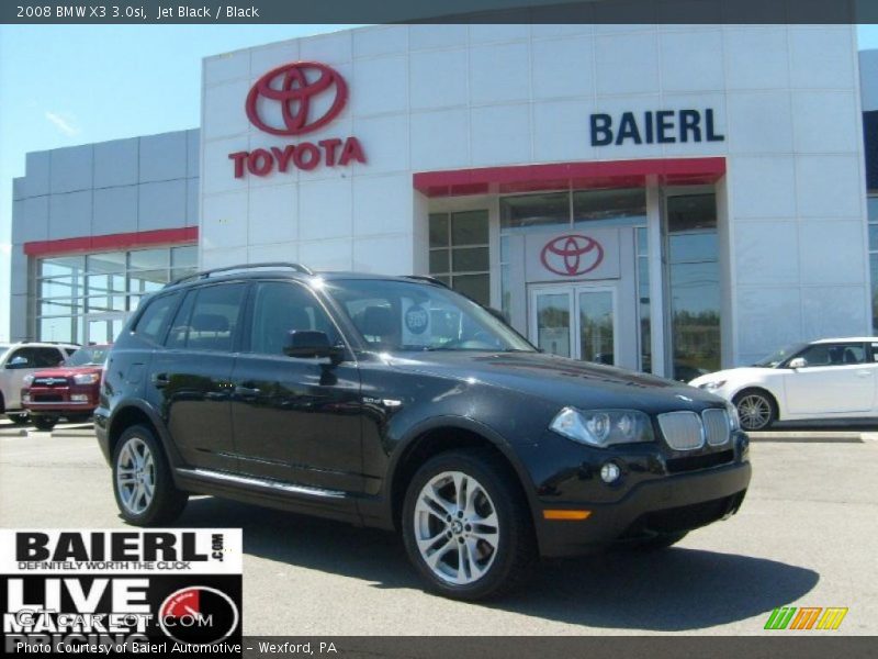 Jet Black / Black 2008 BMW X3 3.0si