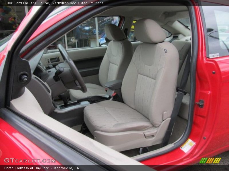Vermillion Red / Medium Stone 2008 Ford Focus SE Coupe