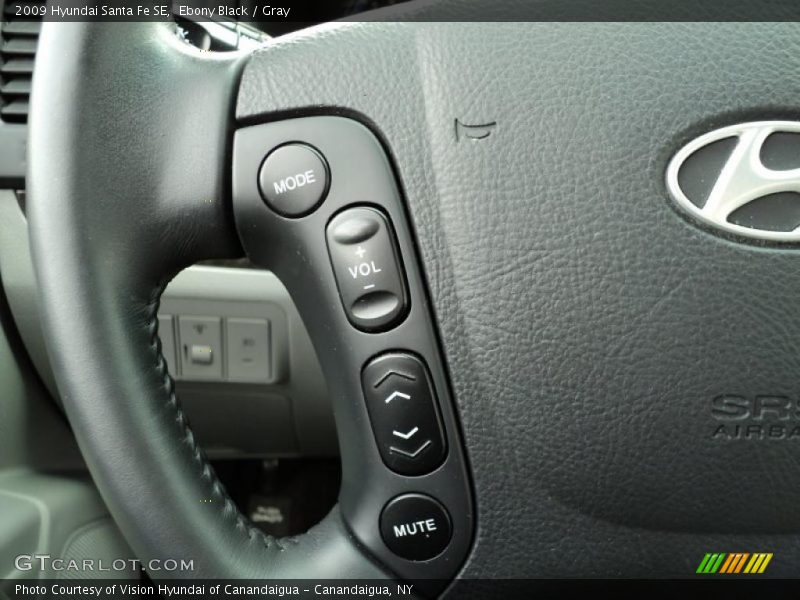 Ebony Black / Gray 2009 Hyundai Santa Fe SE