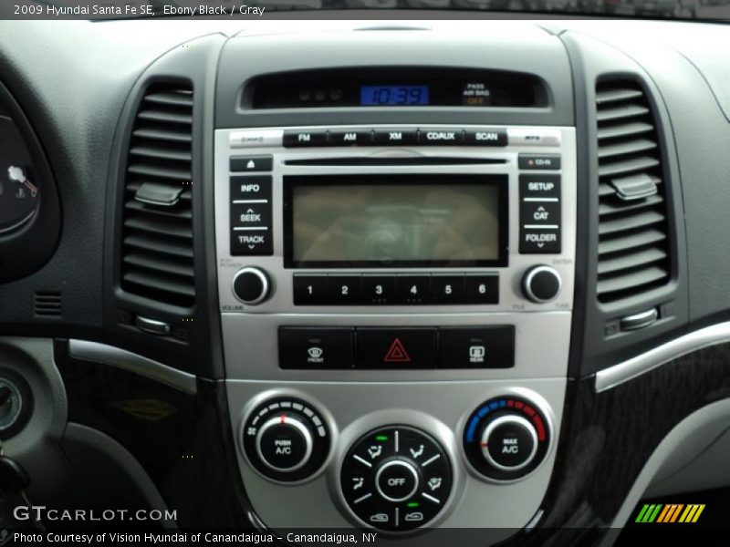 Ebony Black / Gray 2009 Hyundai Santa Fe SE