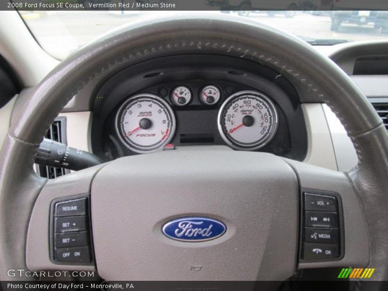 Vermillion Red / Medium Stone 2008 Ford Focus SE Coupe