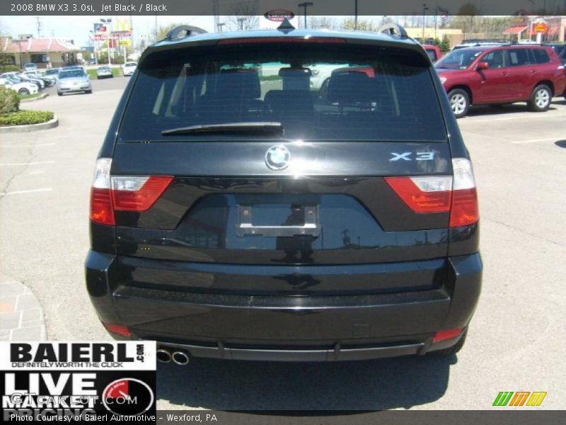 Jet Black / Black 2008 BMW X3 3.0si