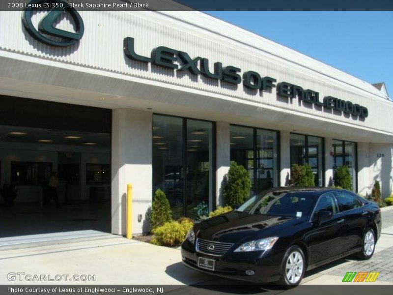 Black Sapphire Pearl / Black 2008 Lexus ES 350