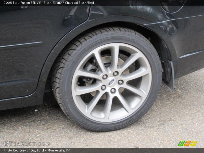 Black Ebony / Charcoal Black/Red 2008 Ford Fusion SEL V6