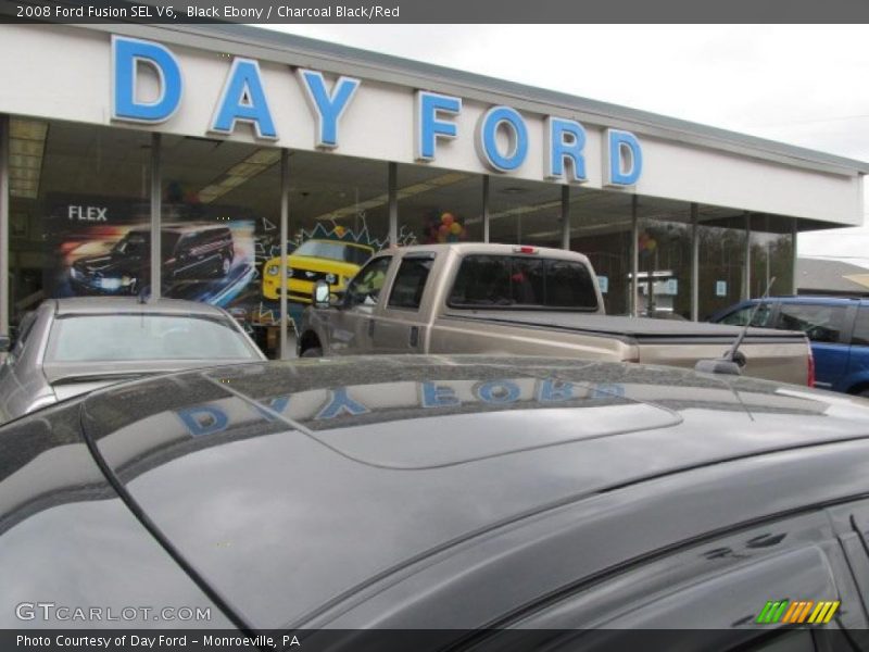 Black Ebony / Charcoal Black/Red 2008 Ford Fusion SEL V6