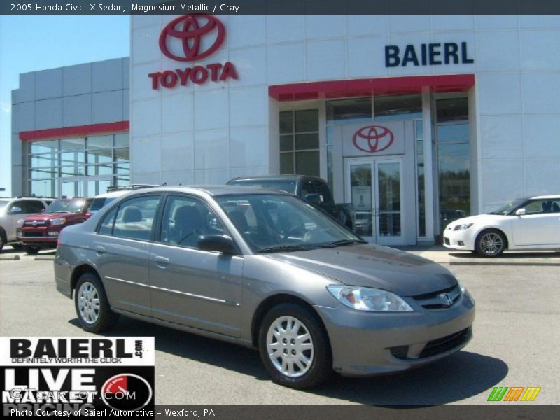 Magnesium Metallic / Gray 2005 Honda Civic LX Sedan