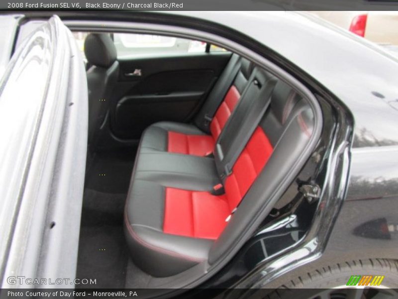 Black Ebony / Charcoal Black/Red 2008 Ford Fusion SEL V6