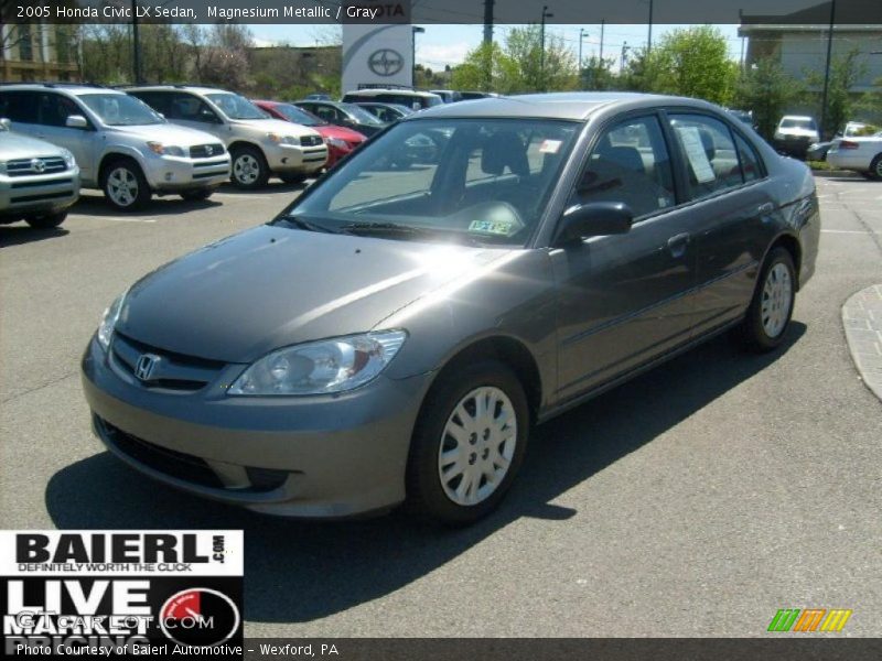 Magnesium Metallic / Gray 2005 Honda Civic LX Sedan