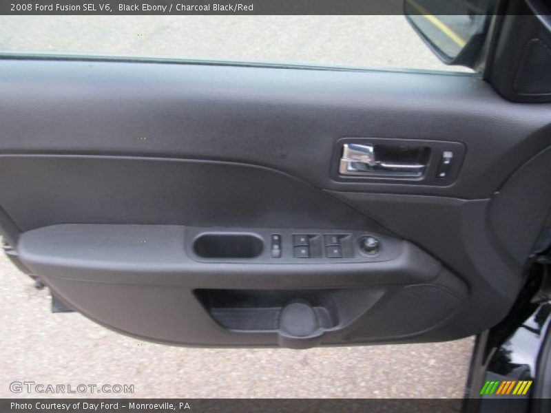 Black Ebony / Charcoal Black/Red 2008 Ford Fusion SEL V6