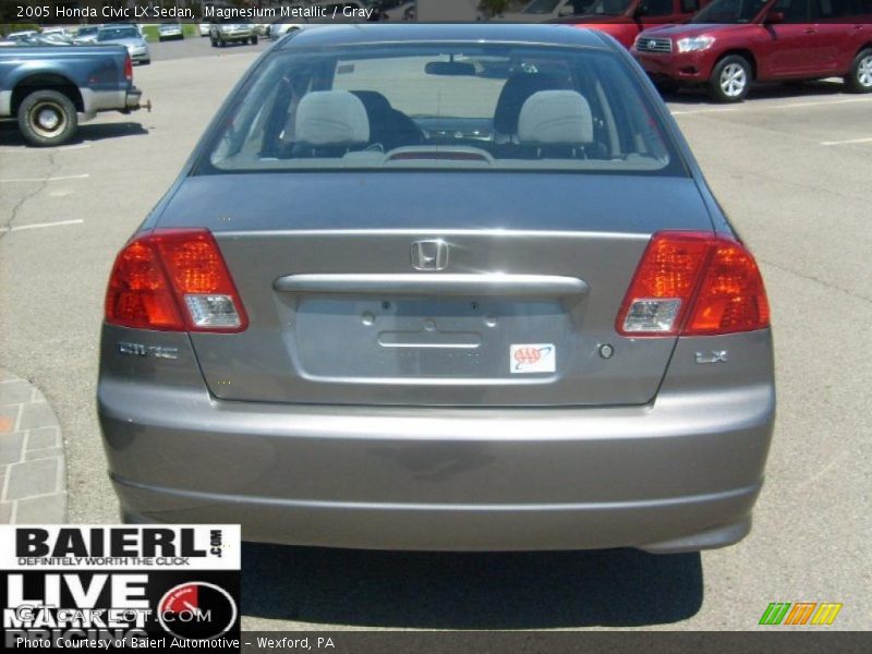 Magnesium Metallic / Gray 2005 Honda Civic LX Sedan
