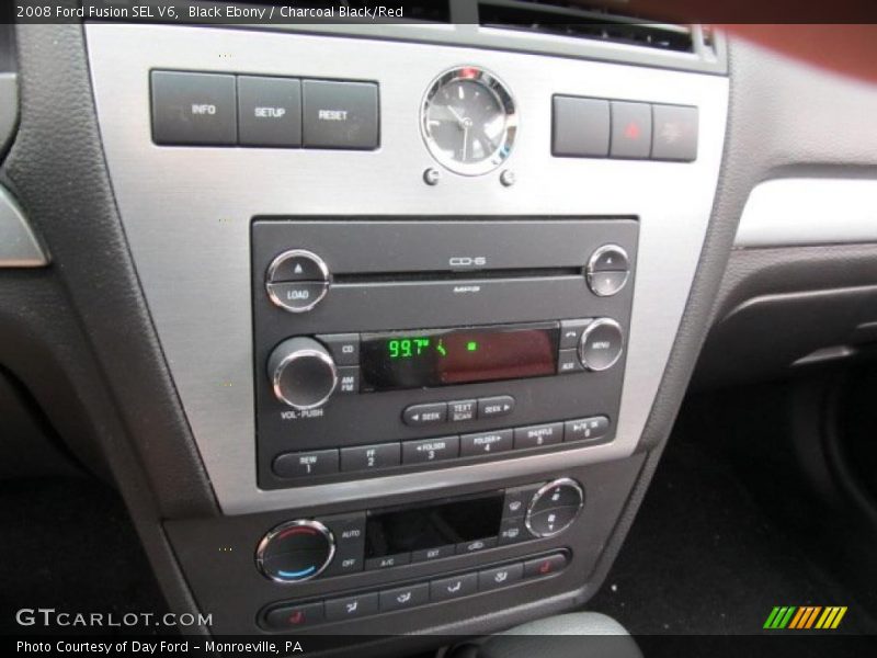 Black Ebony / Charcoal Black/Red 2008 Ford Fusion SEL V6