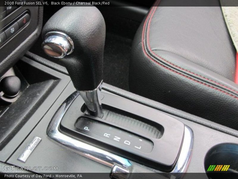 Black Ebony / Charcoal Black/Red 2008 Ford Fusion SEL V6