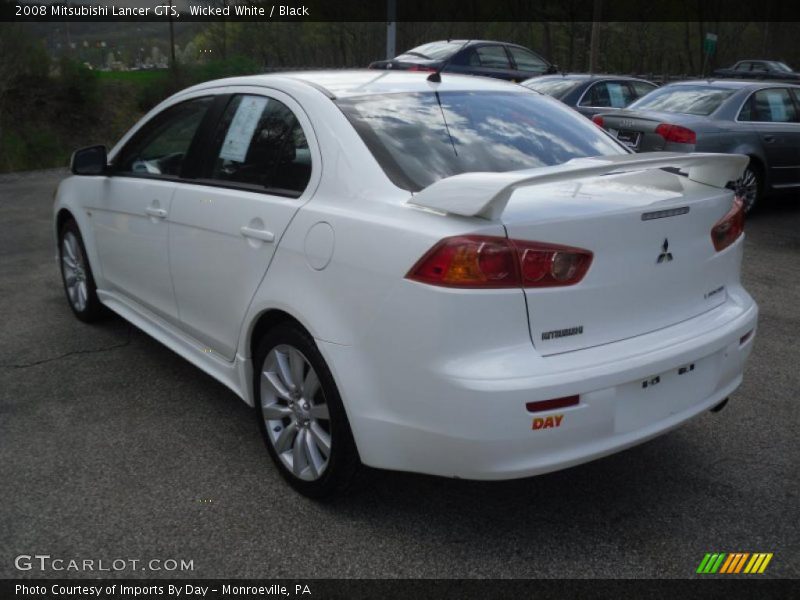 Wicked White / Black 2008 Mitsubishi Lancer GTS