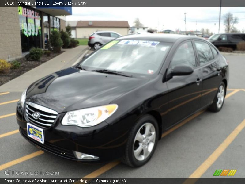 Ebony Black / Gray 2010 Hyundai Elantra SE