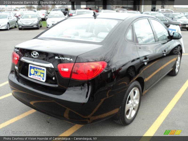 Ebony Black / Gray 2010 Hyundai Elantra SE