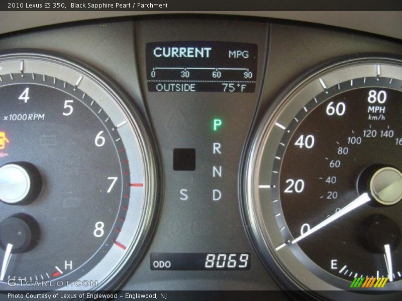 Black Sapphire Pearl / Parchment 2010 Lexus ES 350