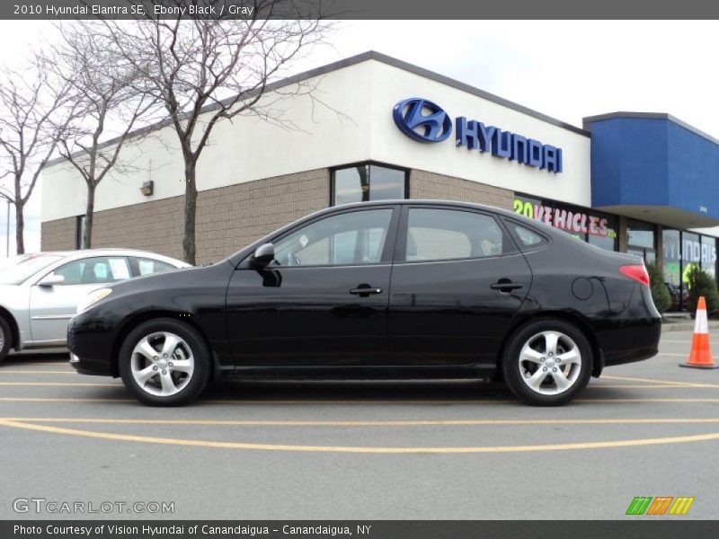 Ebony Black / Gray 2010 Hyundai Elantra SE