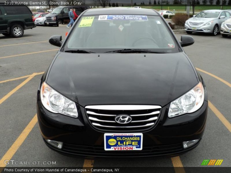 Ebony Black / Gray 2010 Hyundai Elantra SE