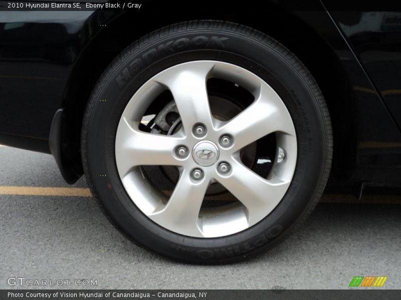 Ebony Black / Gray 2010 Hyundai Elantra SE