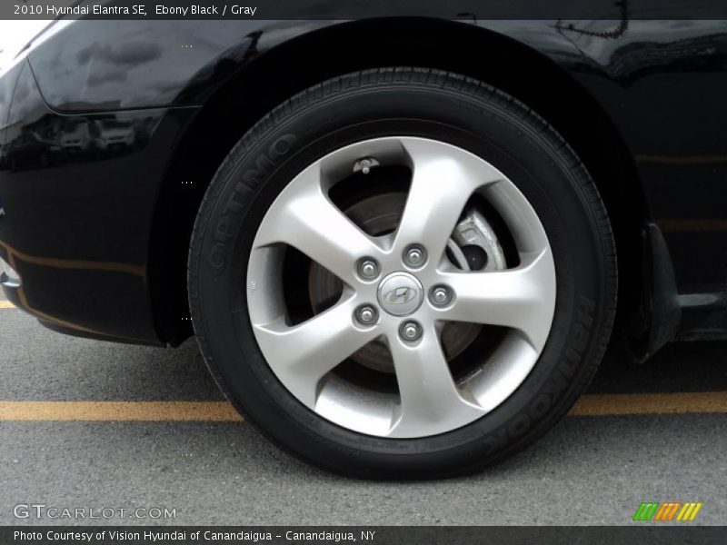 Ebony Black / Gray 2010 Hyundai Elantra SE