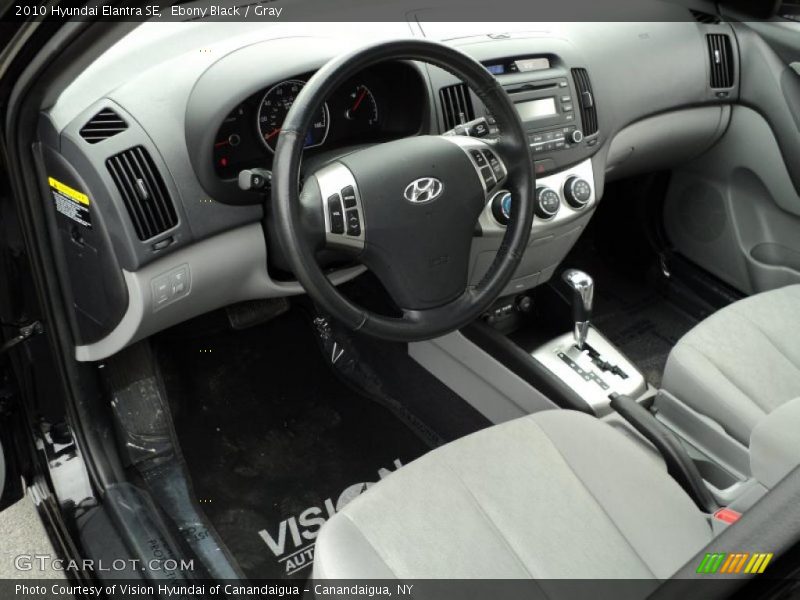 Ebony Black / Gray 2010 Hyundai Elantra SE