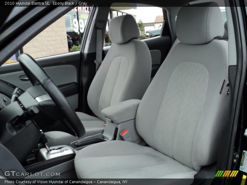 Ebony Black / Gray 2010 Hyundai Elantra SE