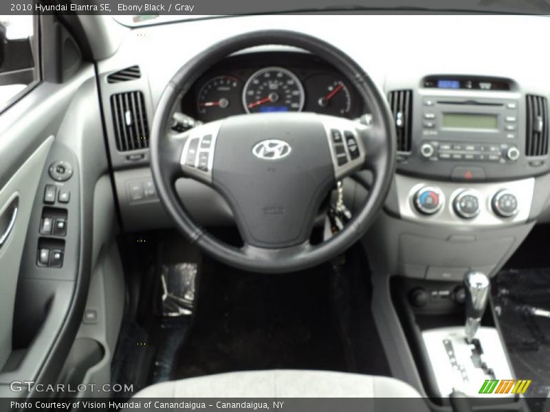 Ebony Black / Gray 2010 Hyundai Elantra SE