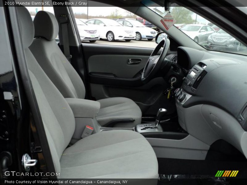 Ebony Black / Gray 2010 Hyundai Elantra SE