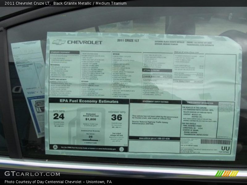 Black Granite Metallic / Medium Titanium 2011 Chevrolet Cruze LT