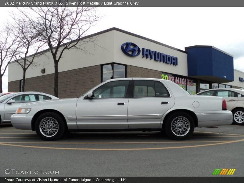 Silver Frost Metallic / Light Graphite Grey 2002 Mercury Grand Marquis GS