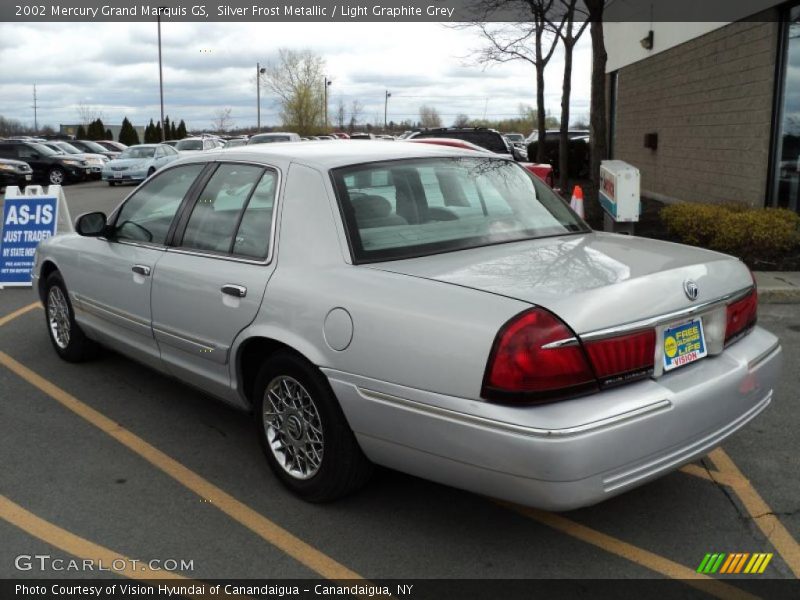 Silver Frost Metallic / Light Graphite Grey 2002 Mercury Grand Marquis GS