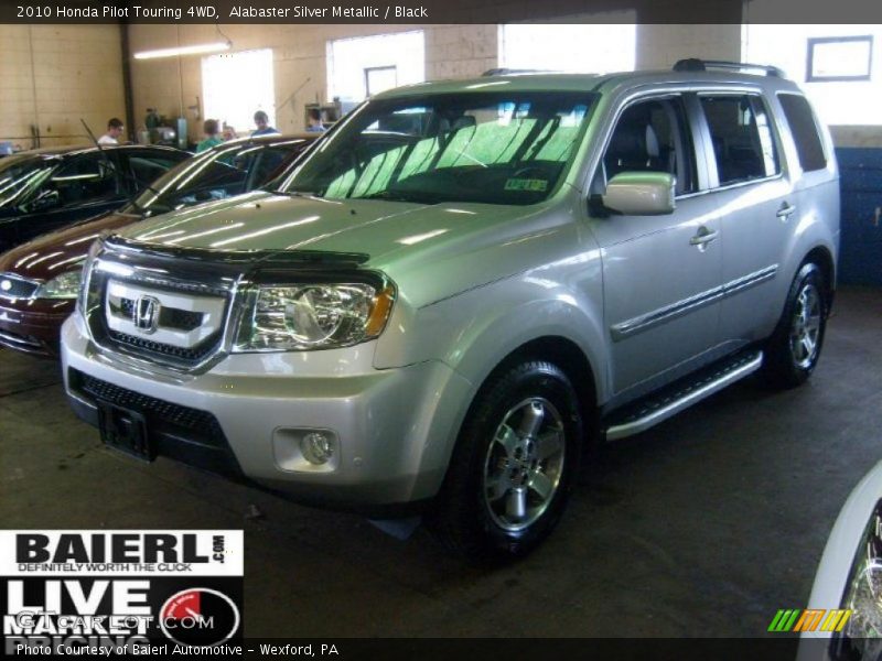 Alabaster Silver Metallic / Black 2010 Honda Pilot Touring 4WD