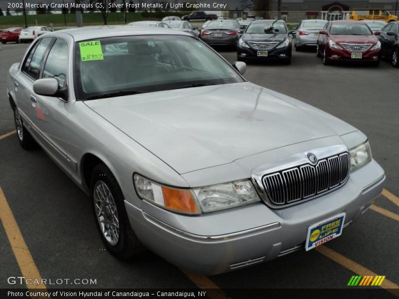 Silver Frost Metallic / Light Graphite Grey 2002 Mercury Grand Marquis GS
